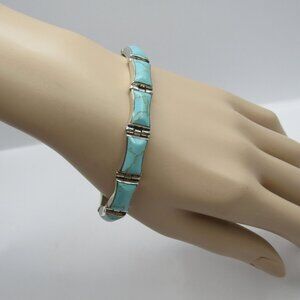 Vintage Sterling Turquoise Mexico Bracelet